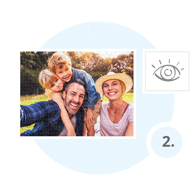 Schritt 2: Wie viele Teile bekommt dein Fotopuzzle?