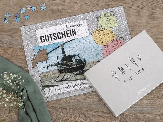 Geschenk-Gutschein als Puzzle