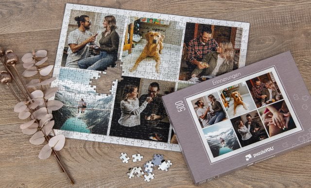 Puzzle-Collage - alle Lieblingsbilder auf einem Puzzle
