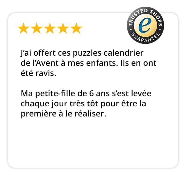 Avis sur le calendrier de l’Avent puzzle pour enfants