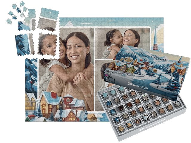 Puzzle Adventskalender - Motiv Wintermorgen