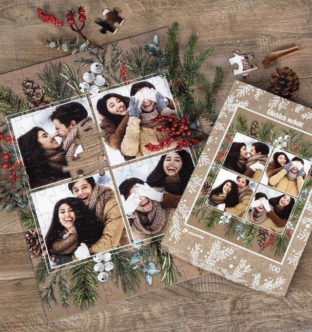 persönliches Weihnachtsgeschenk: Fotopuzzle-Collage