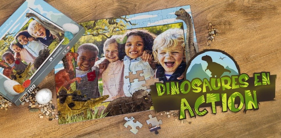 puzzles pour les enfants avec les dinos