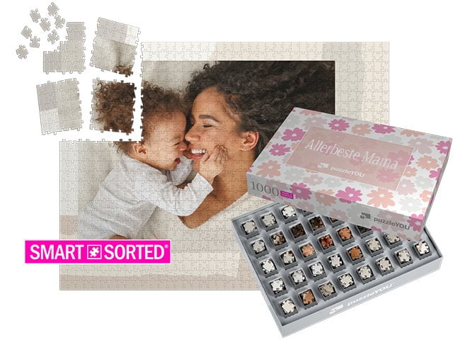 SMART SORTED® - das Überraschungspuzzle zum Muttertag, Schachteldesign Blütenmeer