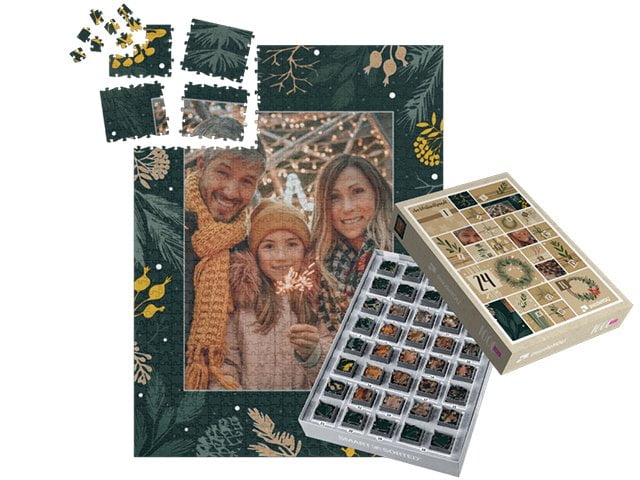 Puzzle-Adventskalender mit Schachtel "Geschenkezeit"
