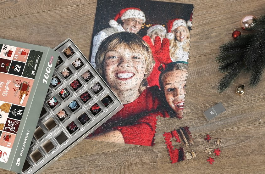 Puzzle-Adventskalender mit eigenen Fotos gestalten