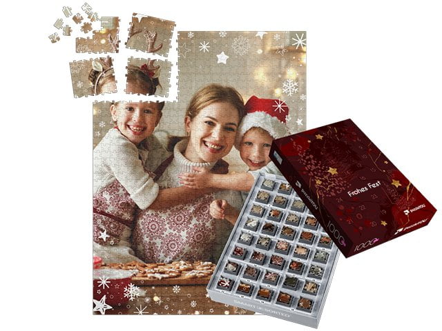 Puzzle Adventskalender - Motiv Weihnachtsgefunkel