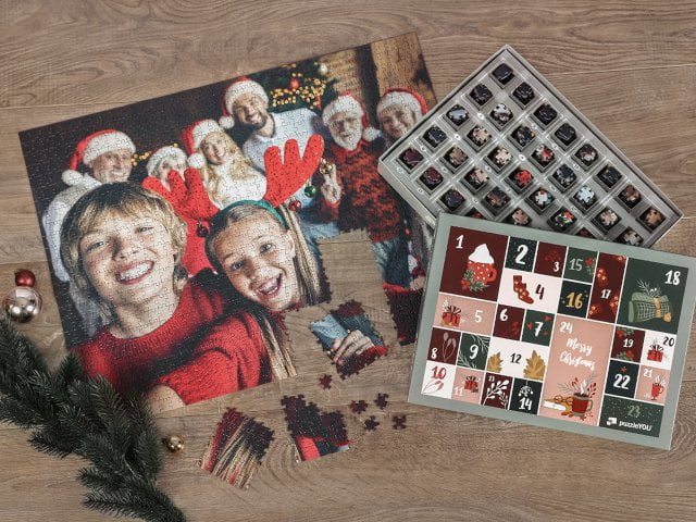 Puzzle-Adventskalender mit eigenen Fotos